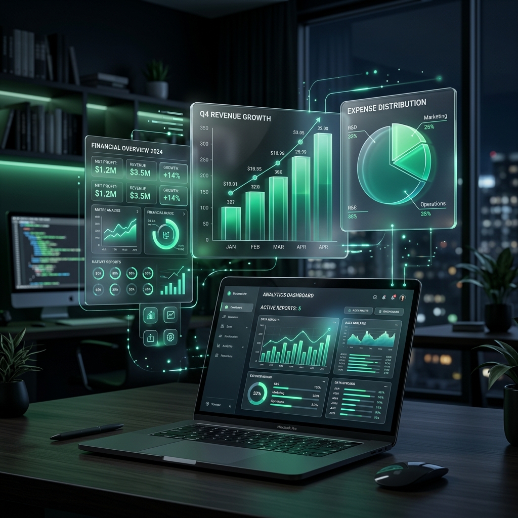 Reportes financieros y gráficos automáticos
